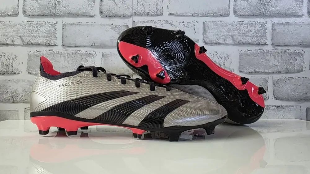 Adidas Predator League FG Men's Size 9.5 Platinum Metallic Soccer Cleats IF6349